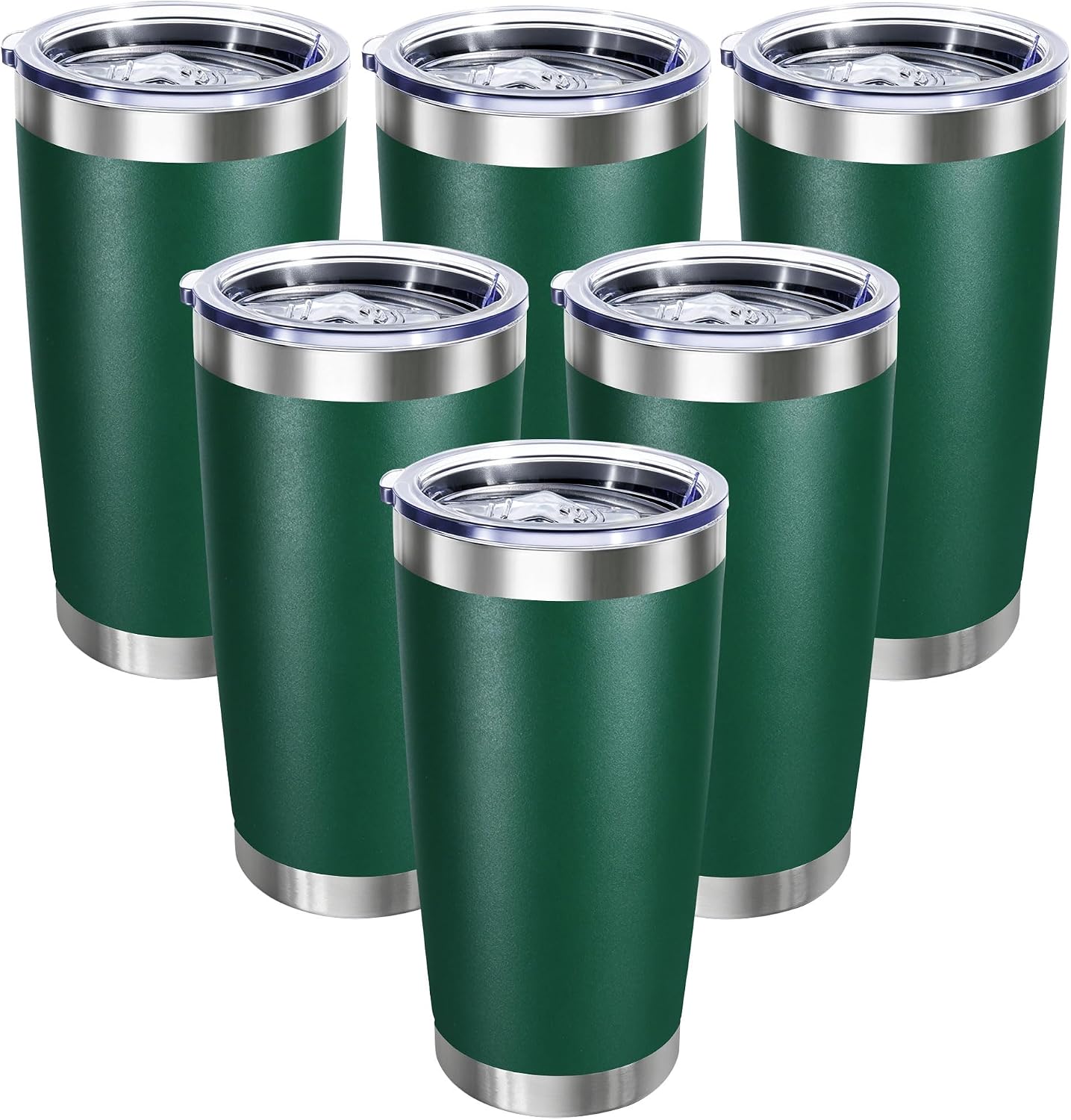 20oz Stainless Steel Tumbler with Lid, Double Wall Vacuum Insulated Powder Coated Travel Mug, Mint Green, 1 Pack