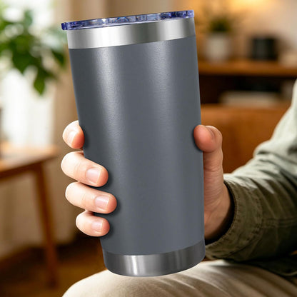 20oz Stainless Steel Tumbler with Lid, Double Wall Vacuum Insulated Powder Coated Travel Mug, Mint Green, 1 Pack