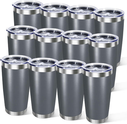 20oz Stainless Steel Tumbler with Lid, Double Wall Vacuum Insulated Powder Coated Travel Mug, Mint Green, 1 Pack
