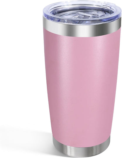 20oz Stainless Steel Tumbler with Lid, Double Wall Vacuum Insulated Powder Coated Travel Mug, Mint Green, 1 Pack