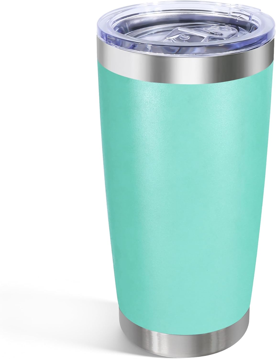 20oz Stainless Steel Tumbler with Lid, Double Wall Vacuum Insulated Powder Coated Travel Mug, Mint Green, 1 Pack