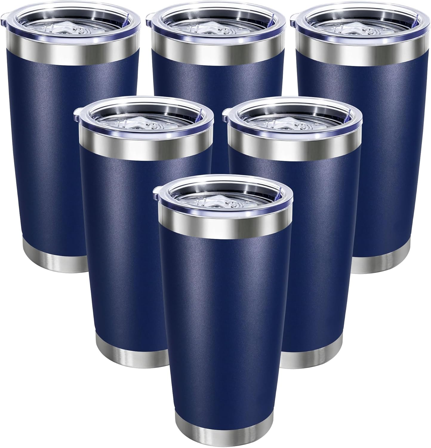 20oz Stainless Steel Tumbler with Lid, Double Wall Vacuum Insulated Powder Coated Travel Mug, Mint Green, 1 Pack