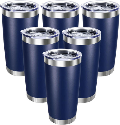 20oz Stainless Steel Tumbler with Lid, Double Wall Vacuum Insulated Powder Coated Travel Mug, Mint Green, 1 Pack