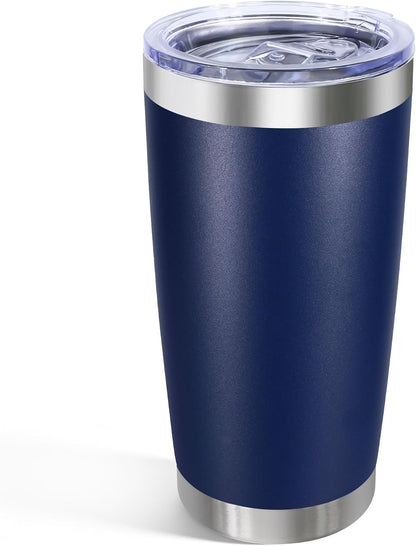 20oz Stainless Steel Tumbler with Lid, Double Wall Vacuum Insulated Powder Coated Travel Mug, Mint Green, 1 Pack