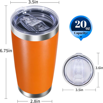20oz Stainless Steel Tumbler with Lid, Double Wall Vacuum Insulated Powder Coated Travel Mug, Mint Green, 1 Pack