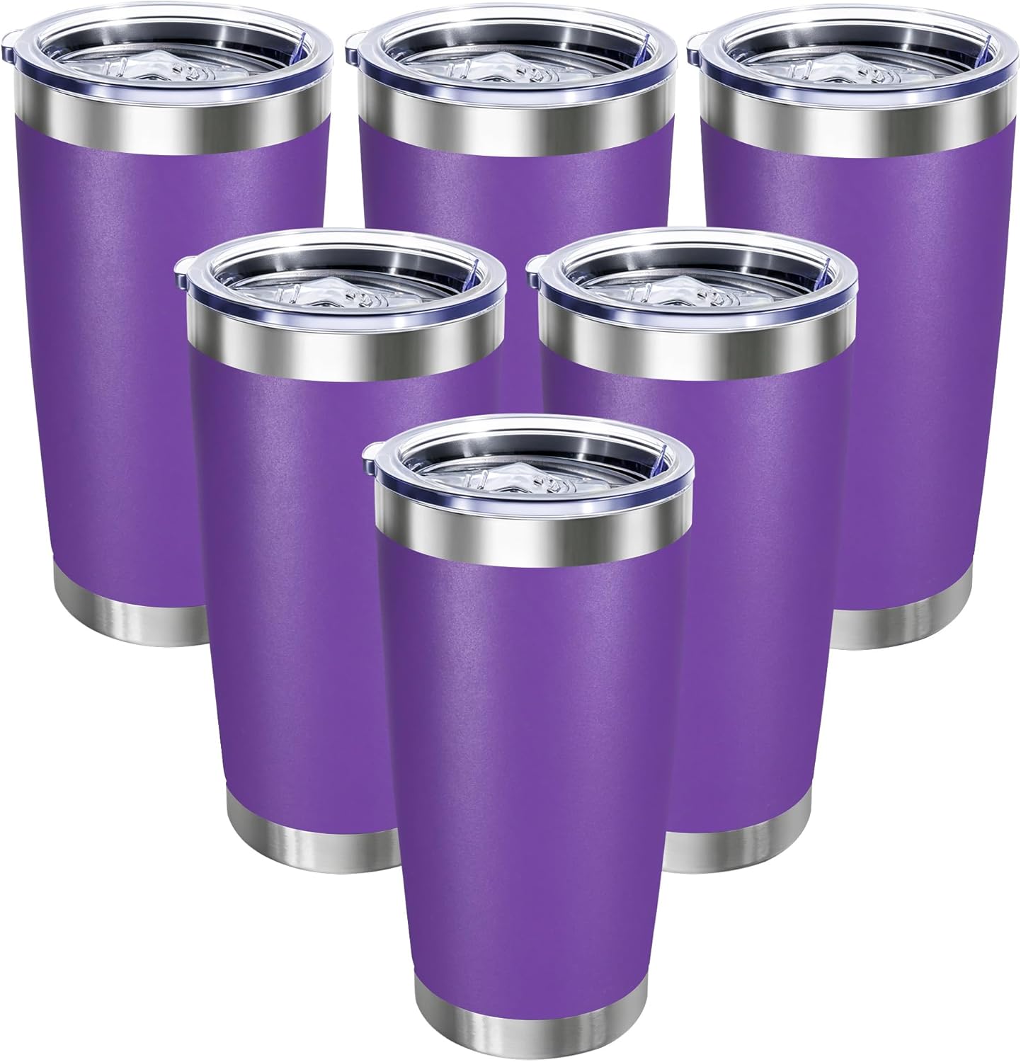 20oz Stainless Steel Tumbler with Lid, Double Wall Vacuum Insulated Powder Coated Travel Mug, Mint Green, 1 Pack