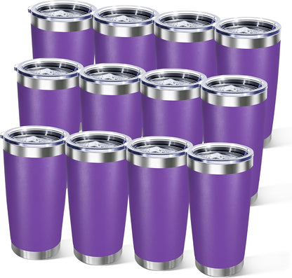 20oz Stainless Steel Tumbler with Lid, Double Wall Vacuum Insulated Powder Coated Travel Mug, Mint Green, 1 Pack