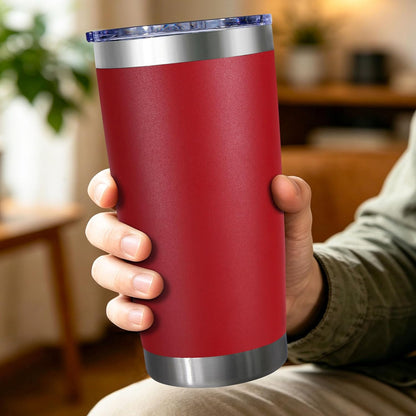 20oz Stainless Steel Tumbler with Lid, Double Wall Vacuum Insulated Powder Coated Travel Mug, Mint Green, 1 Pack