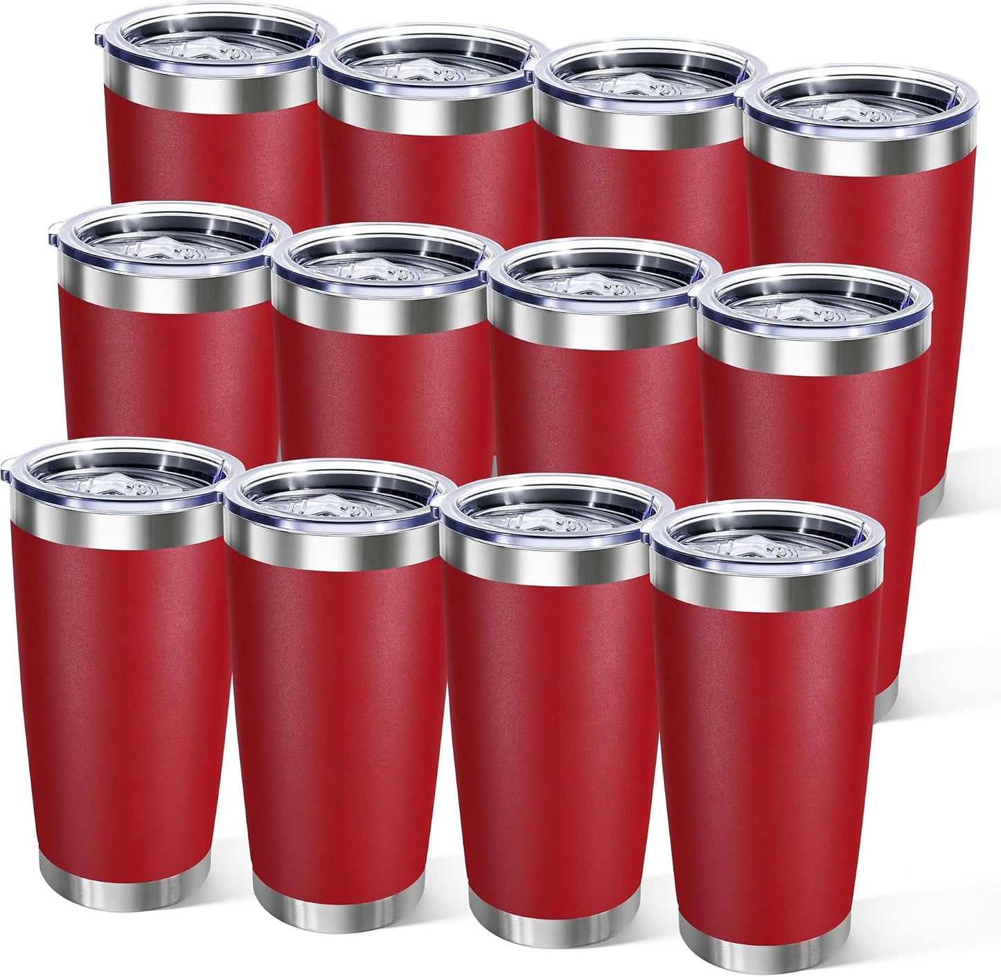 20oz Stainless Steel Tumbler with Lid, Double Wall Vacuum Insulated Powder Coated Travel Mug, Mint Green, 1 Pack