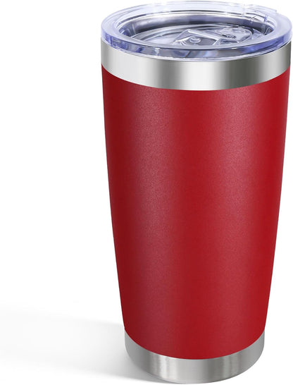 20oz Stainless Steel Tumbler with Lid, Double Wall Vacuum Insulated Powder Coated Travel Mug, Mint Green, 1 Pack