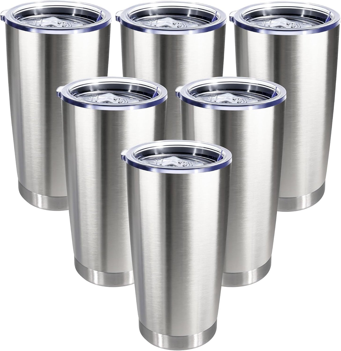 20oz Stainless Steel Tumbler with Lid, Double Wall Vacuum Insulated Powder Coated Travel Mug, Mint Green, 1 Pack