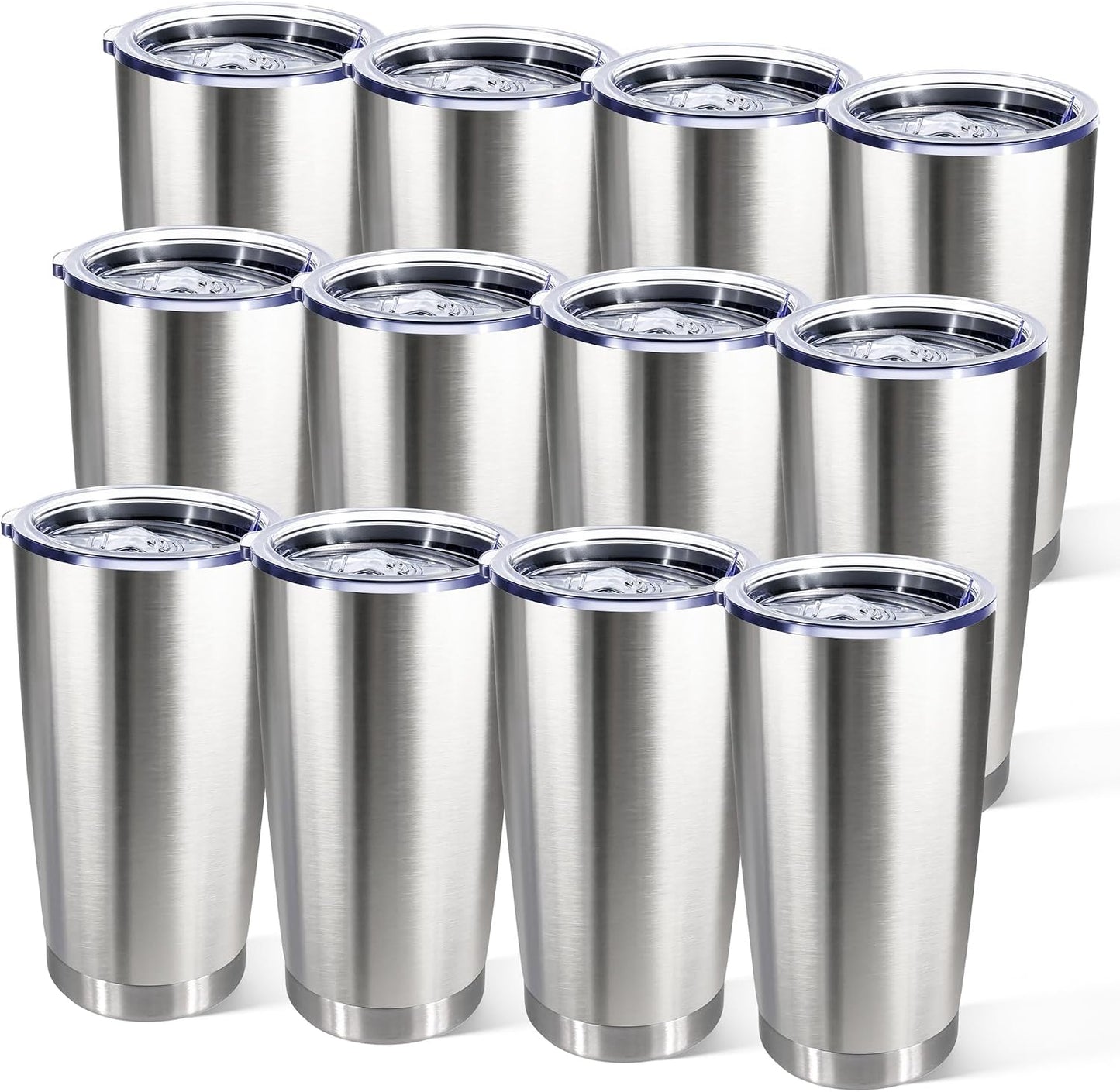 20oz Stainless Steel Tumbler with Lid, Double Wall Vacuum Insulated Powder Coated Travel Mug, Mint Green, 1 Pack