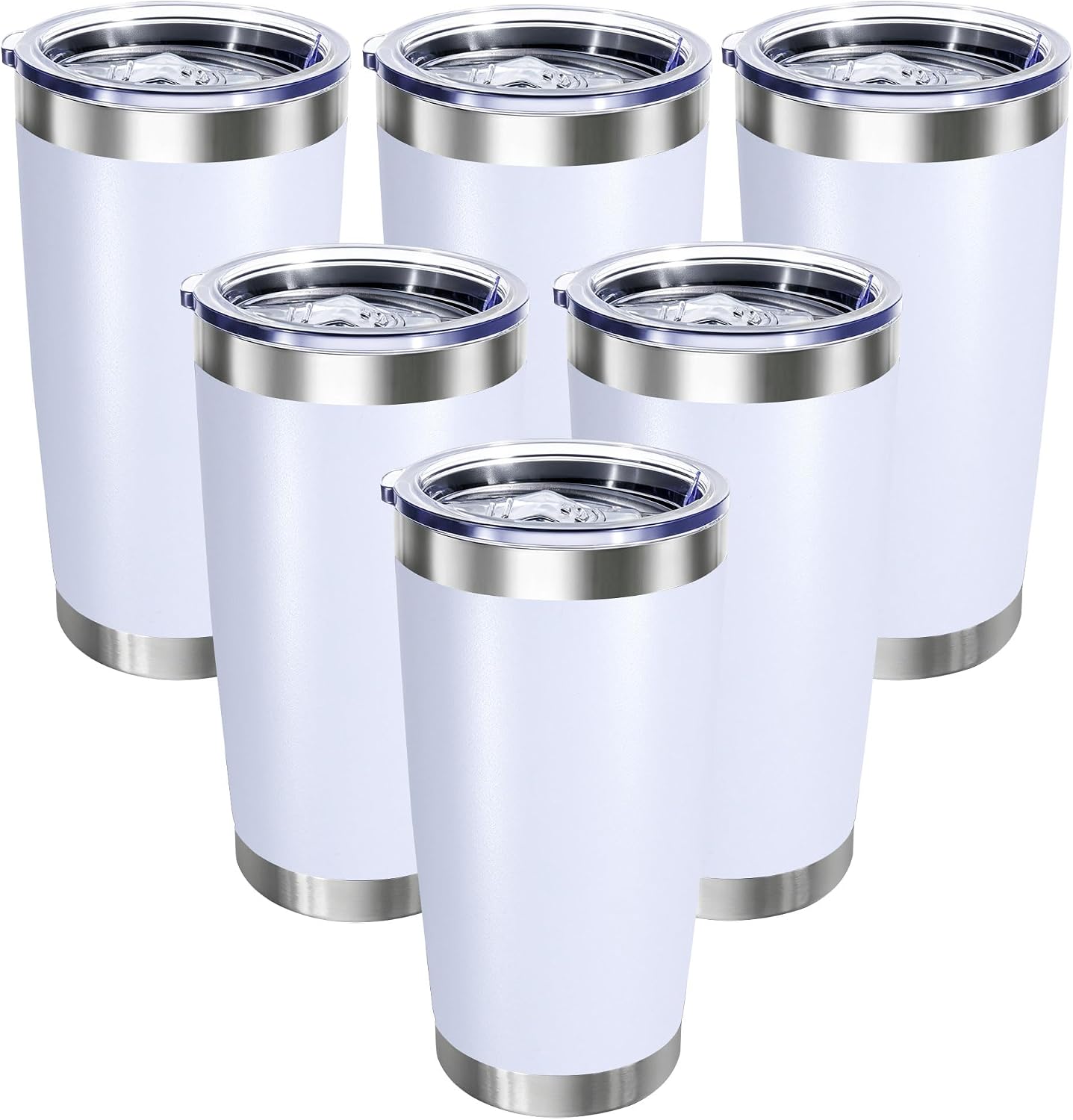 20oz Stainless Steel Tumbler with Lid, Double Wall Vacuum Insulated Powder Coated Travel Mug, Mint Green, 1 Pack