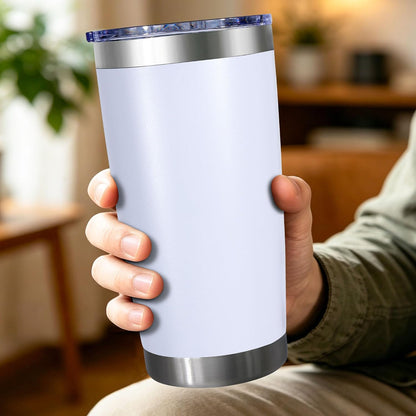 20oz Stainless Steel Tumbler with Lid, Double Wall Vacuum Insulated Powder Coated Travel Mug, Mint Green, 1 Pack