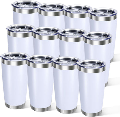 20oz Stainless Steel Tumbler with Lid, Double Wall Vacuum Insulated Powder Coated Travel Mug, Mint Green, 1 Pack