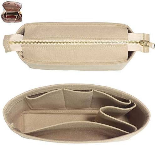 Bag Organizer, Bag Shaper Purse Insert Felt Organizer Fit in NeoNoe Noé and other Bucket Bags - red