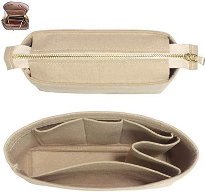 Bag Organizer, Bag Shaper Purse Insert Felt Organizer Fit in NeoNoe Noé and other Bucket Bags - red