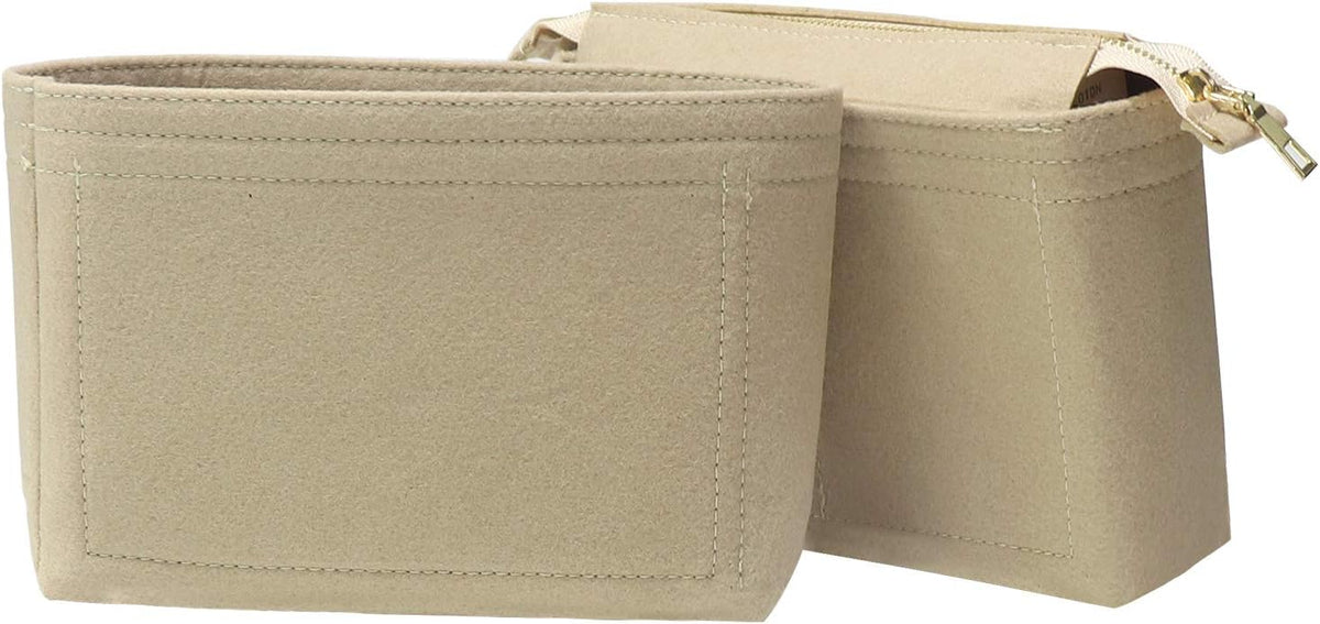Bag Organizer, Bag Shaper Purse Insert Felt Organizer Fit in NeoNoe Noé and other Bucket Bags - red
