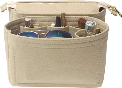 Bag Organizer, Bag Shaper Purse Insert Felt Organizer Fit in NeoNoe Noé and other Bucket Bags - red