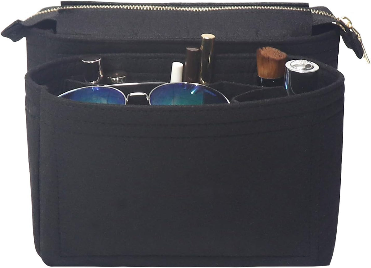 Bag Organizer, Bag Shaper Purse Insert Felt Organizer Fit in NeoNoe Noé and other Bucket Bags - red