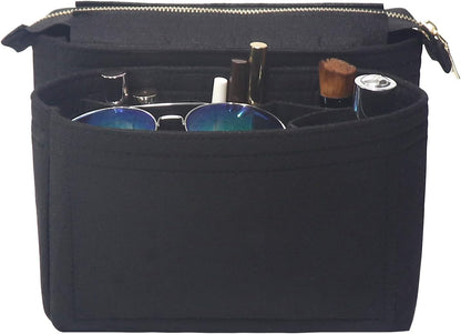 Bag Organizer, Bag Shaper Purse Insert Felt Organizer Fit in NeoNoe Noé and other Bucket Bags - red