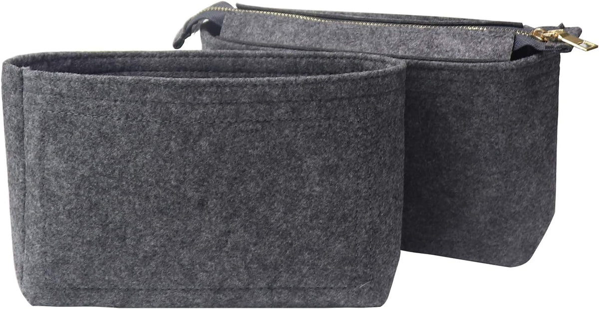 Bag Organizer, Bag Shaper Purse Insert Felt Organizer Fit in NeoNoe Noé and other Bucket Bags - red