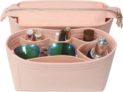Bag Organizer, Bag Shaper Purse Insert Felt Organizer Fit in NeoNoe Noé and other Bucket Bags - red