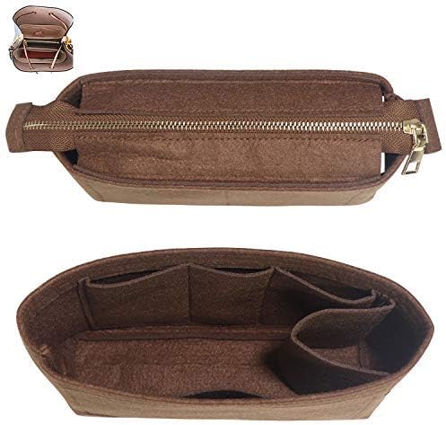 Bag Organizer, Bag Shaper Purse Insert Felt Organizer Fit in NeoNoe Noé and other Bucket Bags - red