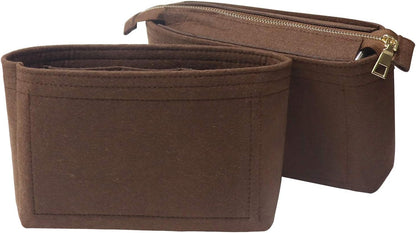 Bag Organizer, Bag Shaper Purse Insert Felt Organizer Fit in NeoNoe Noé and other Bucket Bags - red