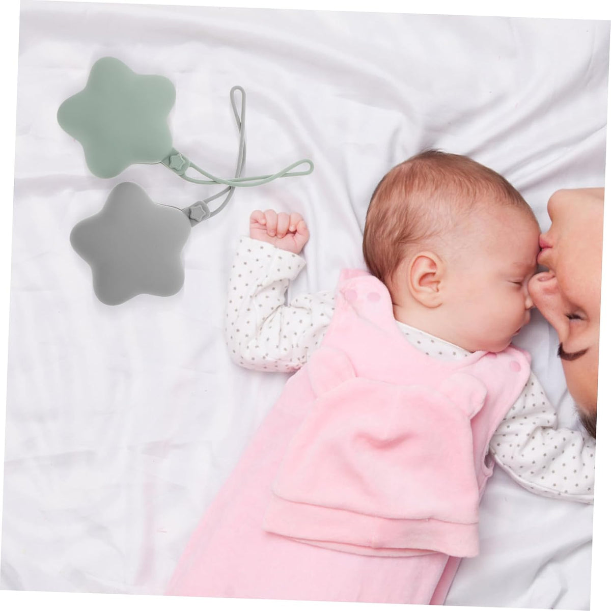 2pcs Multi-use Silicone Storage Box Dustproof Clean Case Clip for Newborns Versatile Holder for Boys Girls
