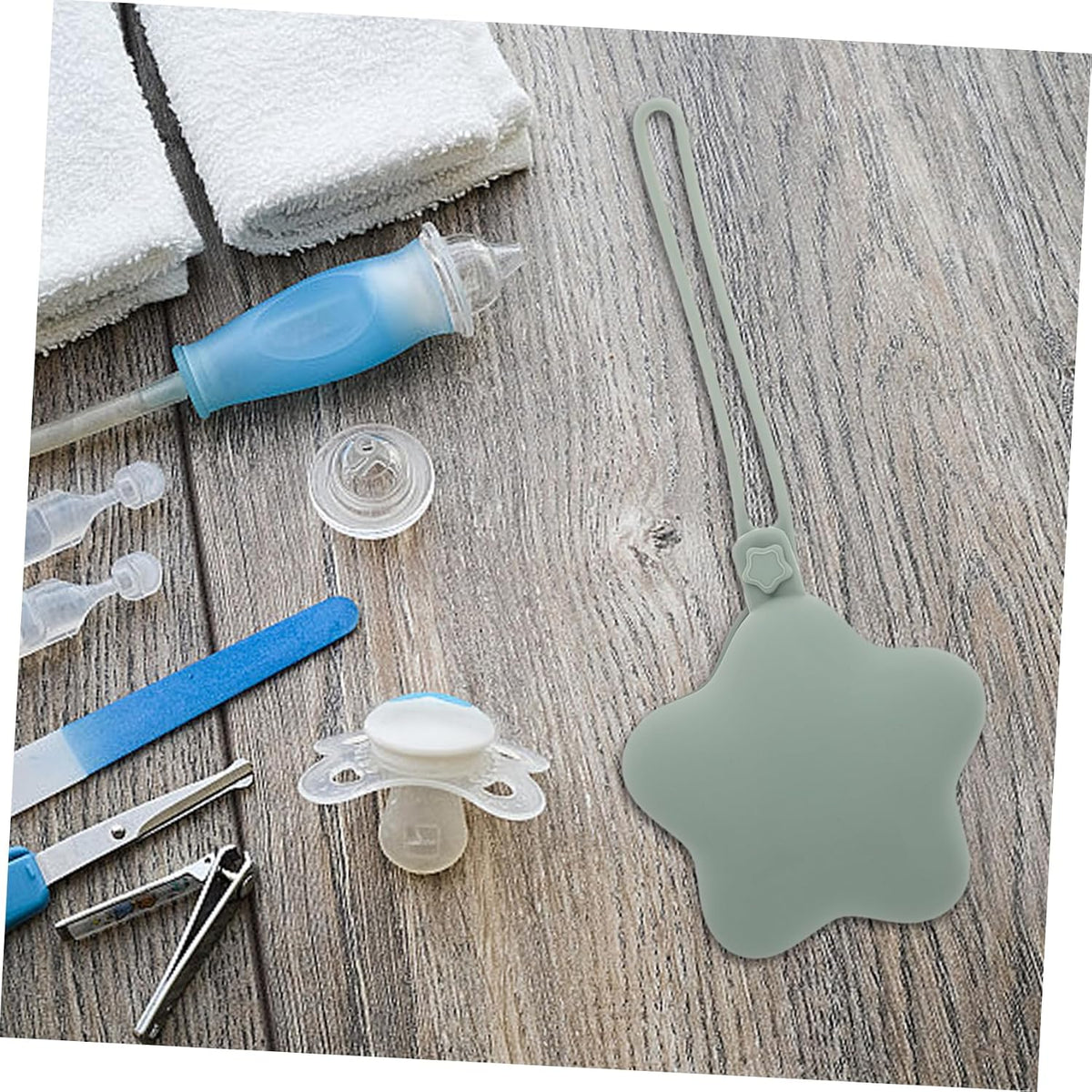 2pcs Multi-use Silicone Storage Box Dustproof Clean Case Clip for Newborns Versatile Holder for Boys Girls