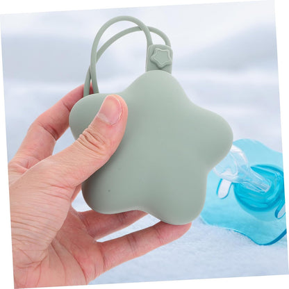 2pcs Multi-use Silicone Storage Box Dustproof Clean Case Clip for Newborns Versatile Holder for Boys Girls