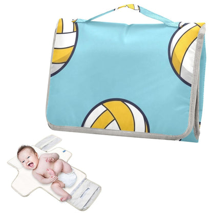 Volleyball Ball Design Portable Diaper Changing Pad for Outing
