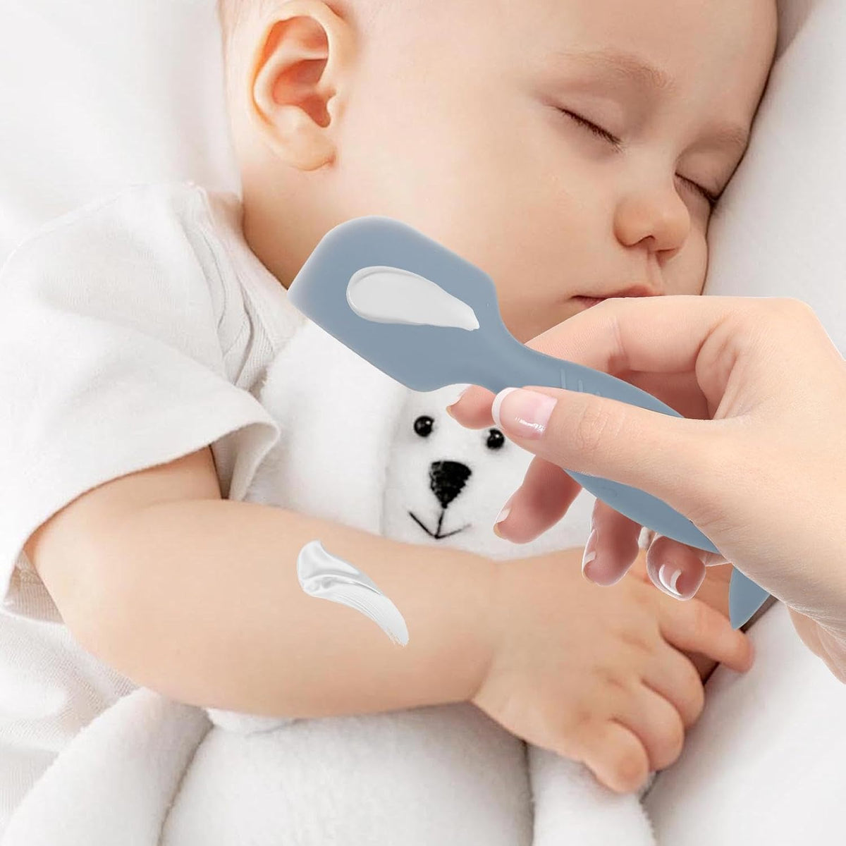 Baby Diaper Cream Spatula Applicator,Portable Silicone Diaper Spatula | Suction Cup Base Flexible Smooth Paste Applicator for Boys Girls