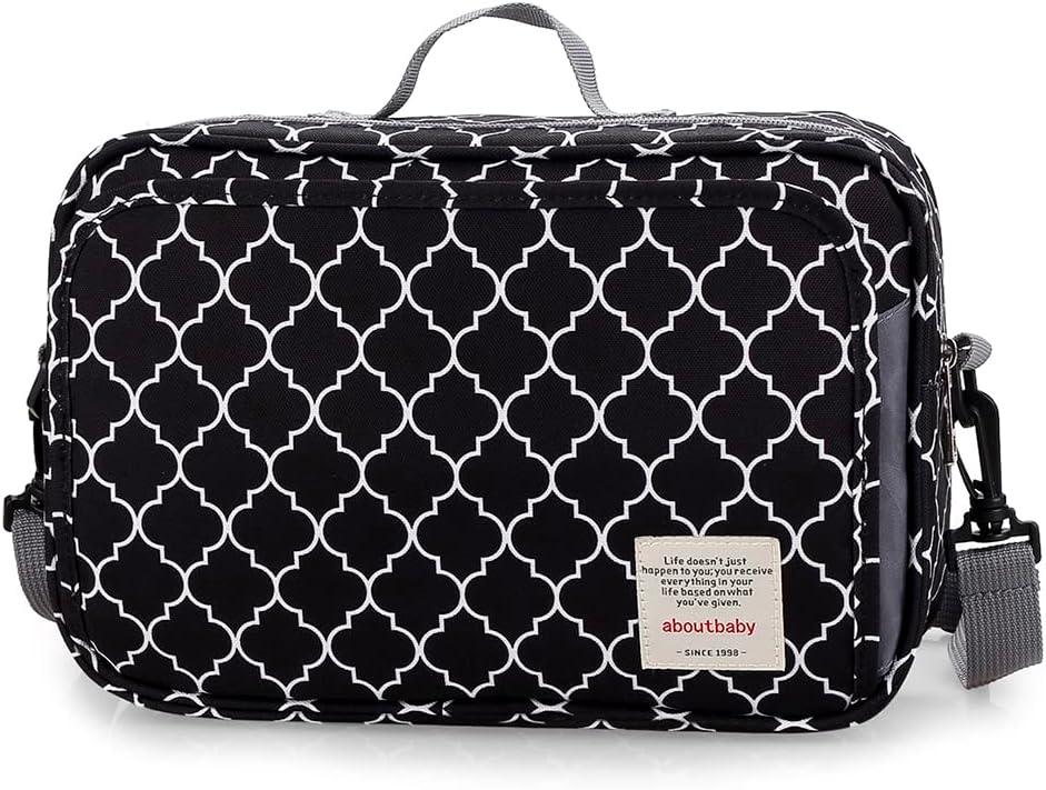 Baby Diaper Caddy Tote Baby Stroller Bag Nursery Storage Bin for Wipes & Toys Mini Diaper Bag for Outdoor (Grey Cloud)