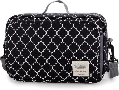Baby Diaper Caddy Tote Baby Stroller Bag Nursery Storage Bin for Wipes & Toys Mini Diaper Bag for Outdoor (Grey Cloud)