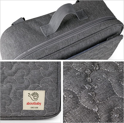 Baby Diaper Caddy Tote Baby Stroller Bag Nursery Storage Bin for Wipes & Toys Mini Diaper Bag for Outdoor (Grey Cloud)
