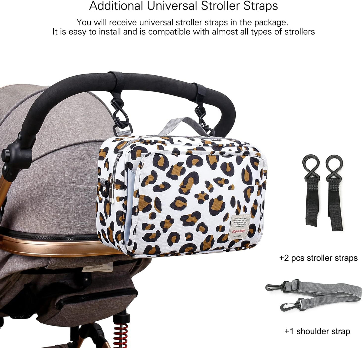 Baby Diaper Caddy Tote Baby Stroller Bag Nursery Storage Bin for Wipes & Toys Mini Diaper Bag for Outdoor (Grey Cloud)