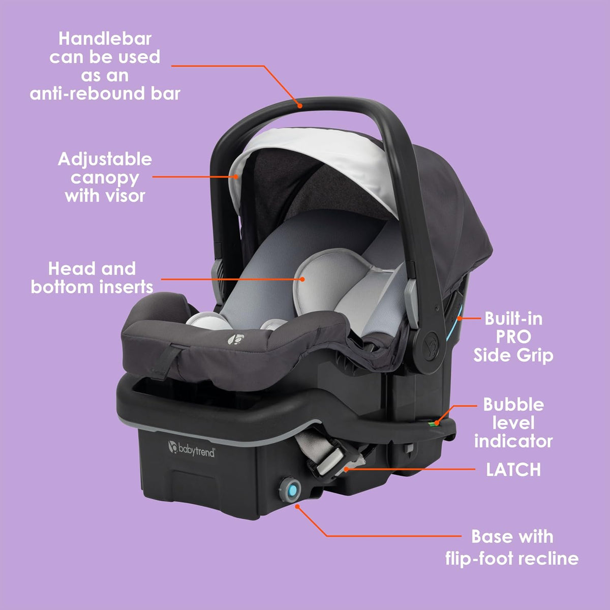 EZ-Lift™ PRO Infant Car Seat, Dash Tan – Lightweight Premium Carry, Plush Infant Cushioning, Adjustable Harness Support