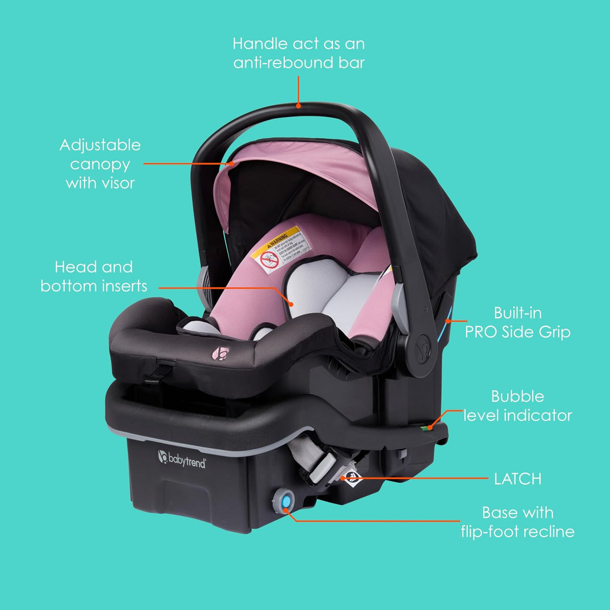 EZ-Lift™ PRO Infant Car Seat, Dash Tan – Lightweight Premium Carry, Plush Infant Cushioning, Adjustable Harness Support
