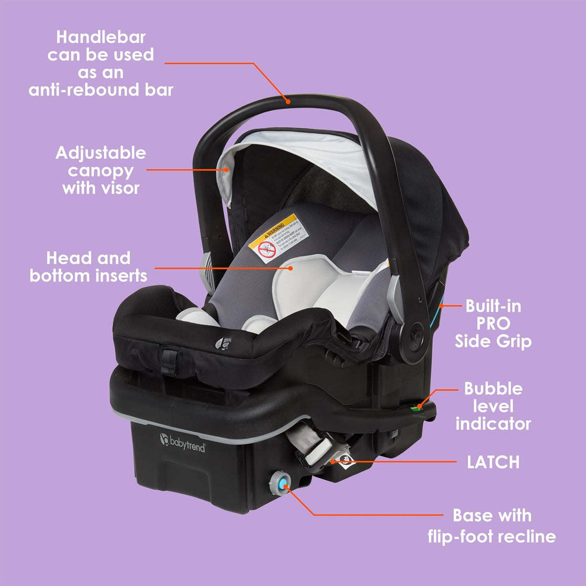 EZ-Lift™ PRO Infant Car Seat, Dash Tan – Lightweight Premium Carry, Plush Infant Cushioning, Adjustable Harness Support