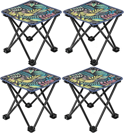 Portable Folding Camping Stool Outdoor Lightweight Foot Stool & Carry Bag
