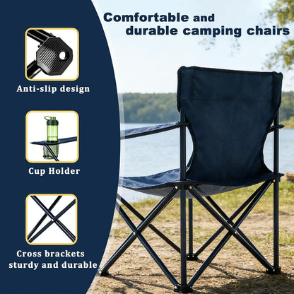 Portable Folding Camping Stool Outdoor Lightweight Foot Stool & Carry Bag