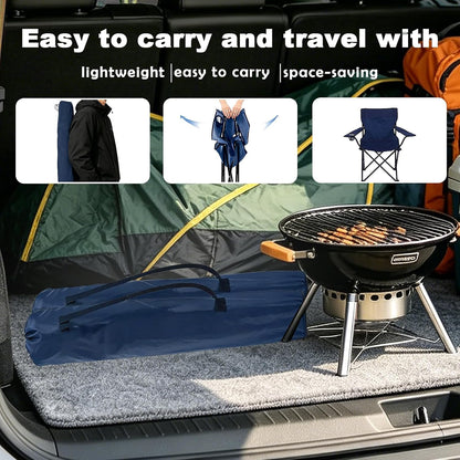 Portable Folding Camping Stool Outdoor Lightweight Foot Stool & Carry Bag