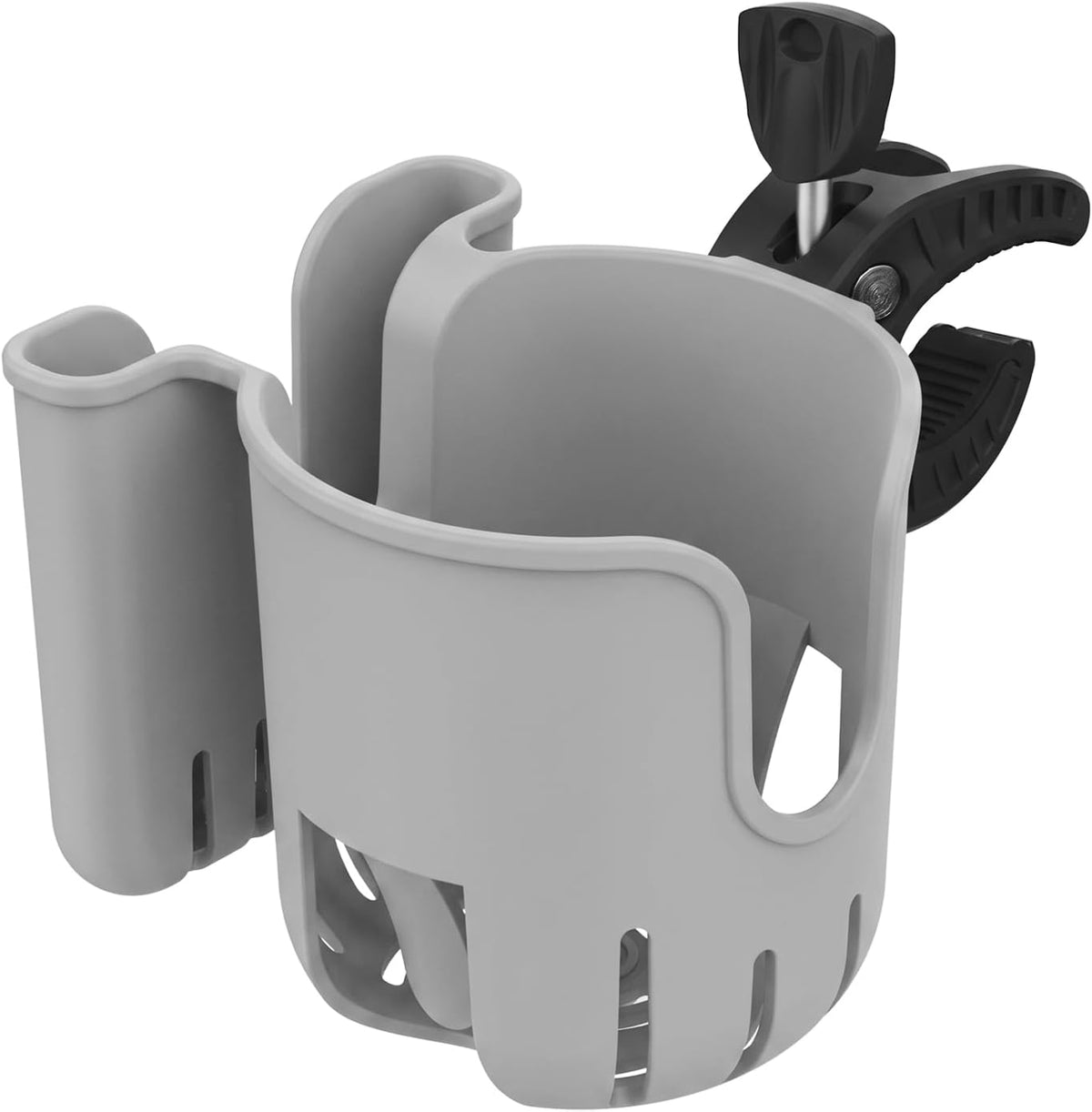Stroller Cup Holder Attachment with Phone Holder Black