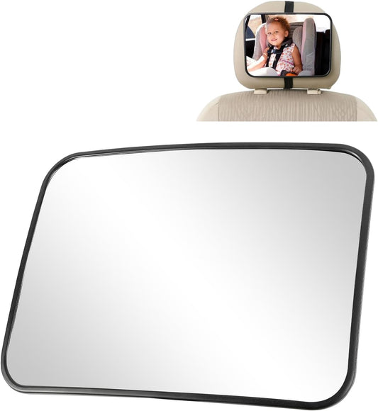 Car Seat Mirror for Baby Rear Facing, Baby Car Mirror for Fixed Headrests