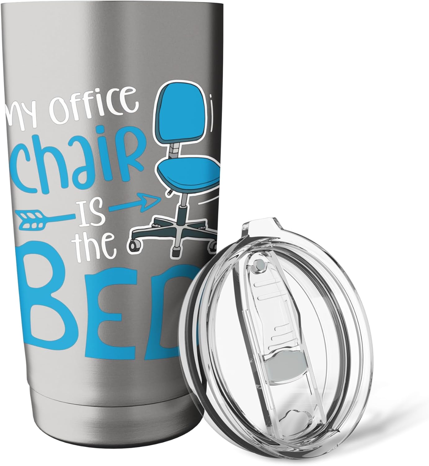 My Office Chair Is the Bed Stainless Steel Insulated Tumbler