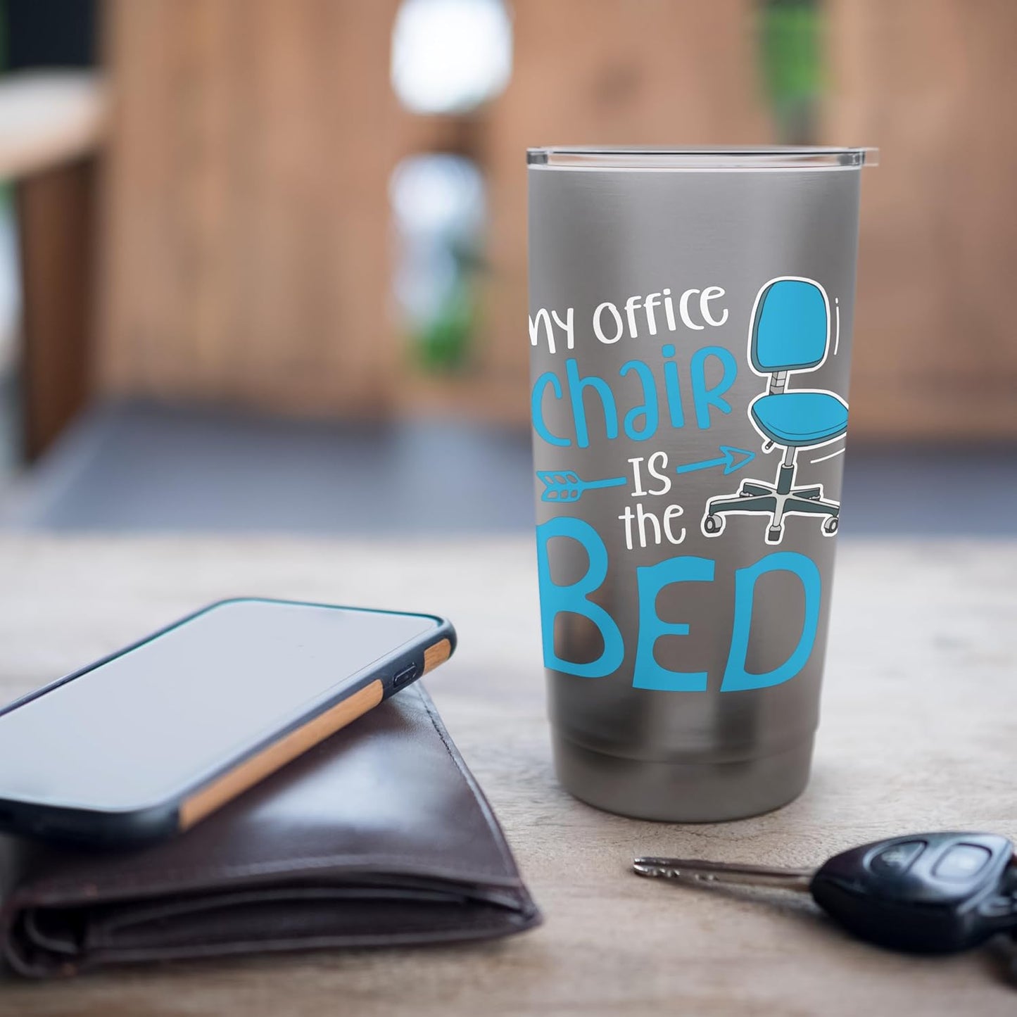 My Office Chair Is the Bed Stainless Steel Insulated Tumbler