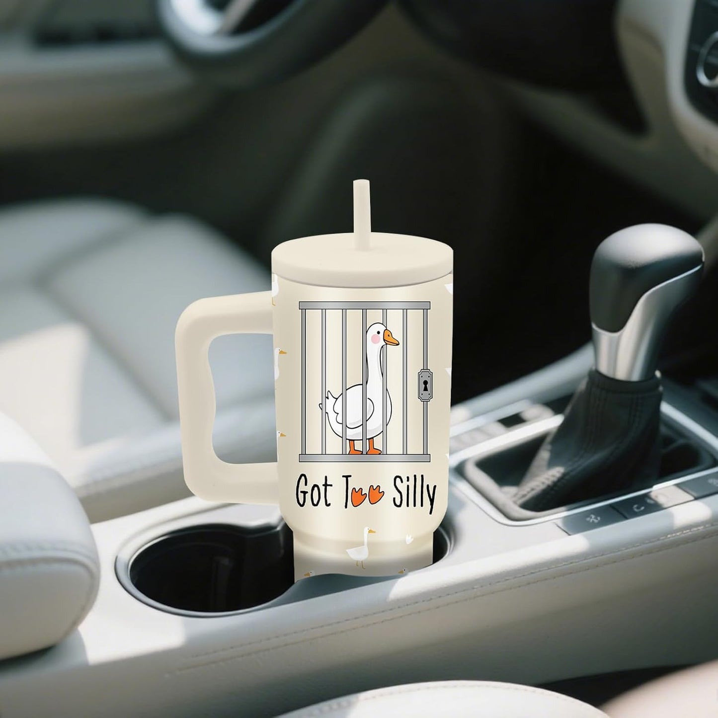 Gifts for Women - 24 oz Blue Tropical Fish Tumbler with Handle and Straw - Insulated Stainless Steel Cup, Leakproof, Cute Ocean Animal Lovers Travel Mug, Fits Car Cup Holders, Keeps Drinks Cold/Hot