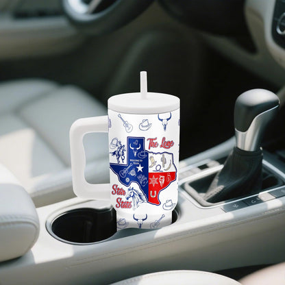 Gifts for Women - 24 oz Blue Tropical Fish Tumbler with Handle and Straw - Insulated Stainless Steel Cup, Leakproof, Cute Ocean Animal Lovers Travel Mug, Fits Car Cup Holders, Keeps Drinks Cold/Hot